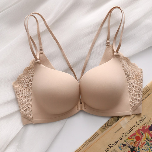 新品前扣文胸细肩带美背内衣