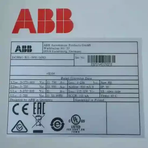 ABB直流调速器DCS880-S01-0900-06X0议价