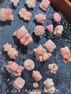 怀柔家 女王贝雕刻件天然萌宠DIY文玩手串配饰立体通孔首饰手链