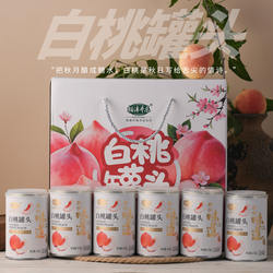 集安白桃罐头410g*6罐装手提礼盒装特产水果罐头节日送礼鲜果制作