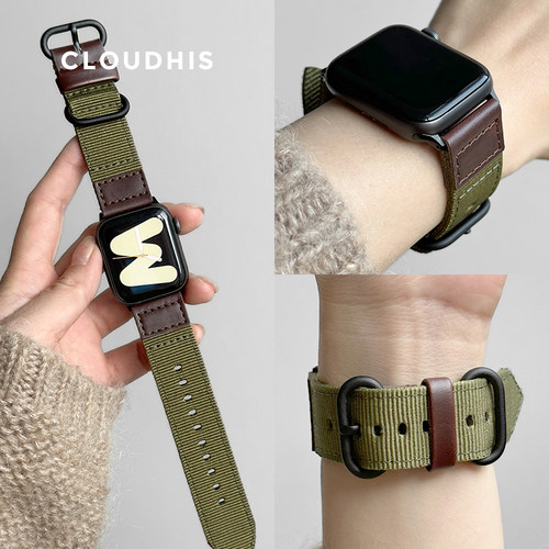 CLOUDHIS适用iwatch尼龙手表带