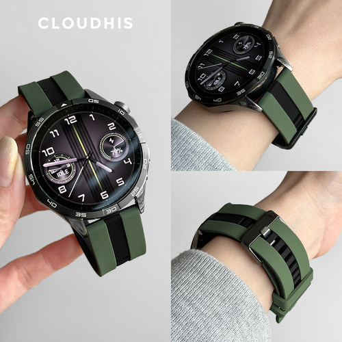 CLOUDHIS适用华为gt5硅胶表带