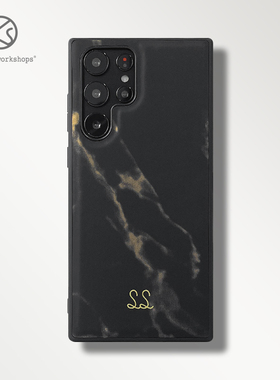 SS新款ins原创金沙黑皮革适用三星s22手机壳ultras保护套galaxy简约22+时尚samsungW23高级感全包软防摔fold4