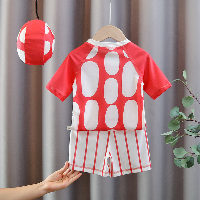 儿童泳衣裤男女同款游泳衣分体套装宝宝泳装夏季新款海边度假泳衣