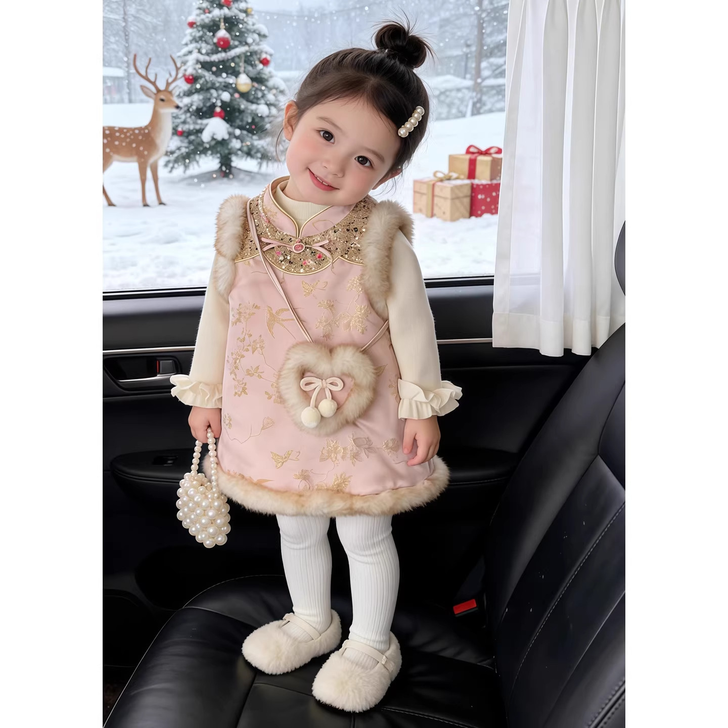 女童公主裙背心裙2026新款冬儿童周岁礼服国风连衣裙女宝宝拜年服,童装/婴儿装/亲子装,连衣裙,淘宝优惠券,粉丝福利购,淘宝优惠卷