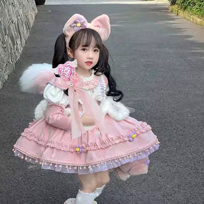 玲娜贝儿裙女童洛丽塔公主裙秋冬女孩蓬蓬连衣裙潮万圣节儿童服装