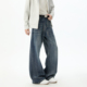 男潮牌高级感阔腿直筒裤 YORKZOOM美式 复古水洗微喇牛仔裤 cleanfit