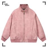 YorkZoom秋季 高能立领皮衣男痞帅美式 夹克外套女潮流情侣PU