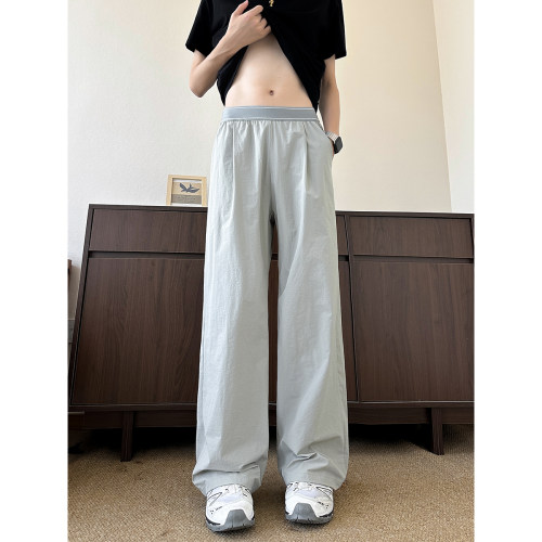 夏季轻薄凉感速干直筒休闲裤