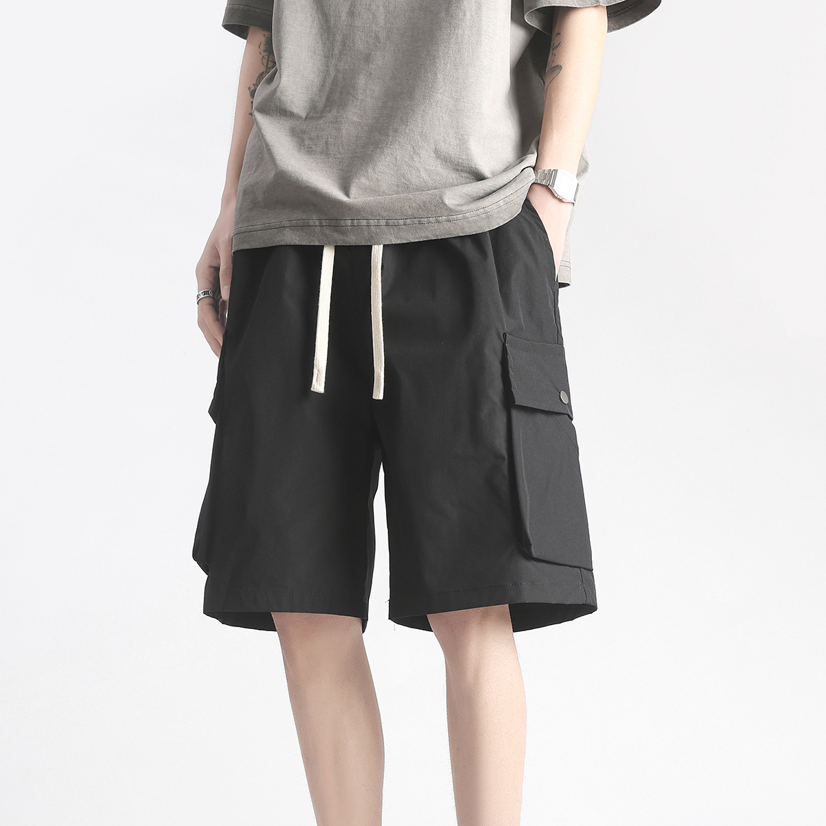 YorkZoom夏季新款工装大口袋短裤男五分裤速干透气冰感百搭宽松