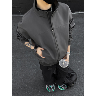 外套痞帅高级感短款 工装 复古立领飞行夹克男秋季 YORKZOOM美式