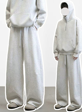 York Zoom秋季重磅美式弯刀运动卫裤卫衣大码星星套装透气亲肤