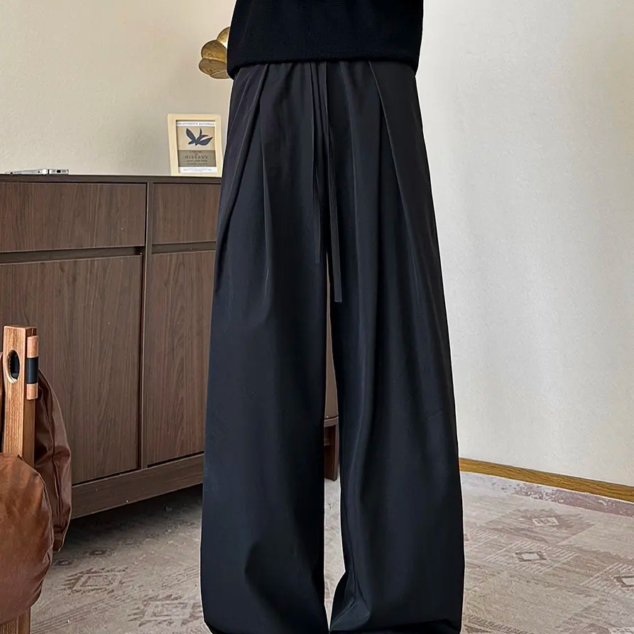 老钱风休闲裤轻薄透气廓形