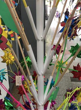 新款市场风车大支架可插风车风车展示支架