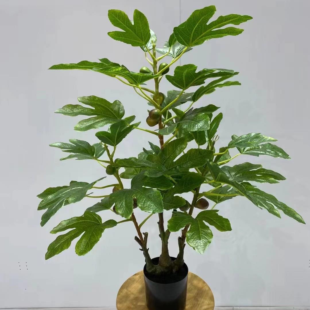 仿真无花果树盆景新品假绿植盆栽商场家居客厅绿植装饰摆件