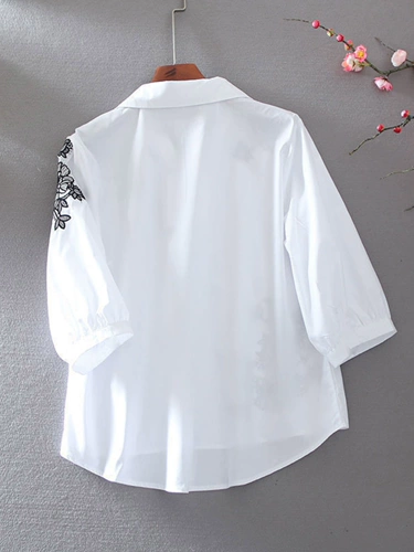 Хлопковая летняя рубашка, шапка для матери, по фигуре, с вышивкой