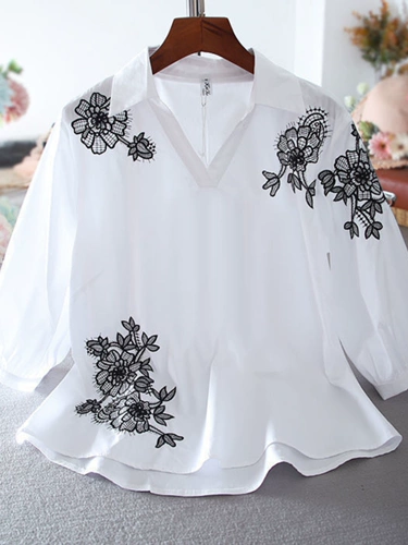 Хлопковая летняя рубашка, шапка для матери, по фигуре, с вышивкой