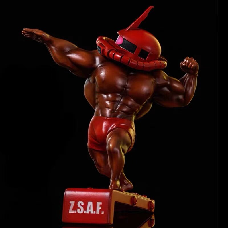 大肌霸渣渣 肌肉扎古手办模型雕像摆件雕像男生生日动漫礼
