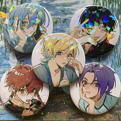 蓝色监狱蜂乐回千切豹马动漫周边马口铁日谷底镭射碎玻璃徽章