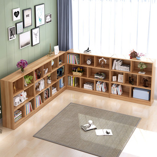 小柜子书柜木质书架简约现代落地置物架组合书橱儿童书格子柜