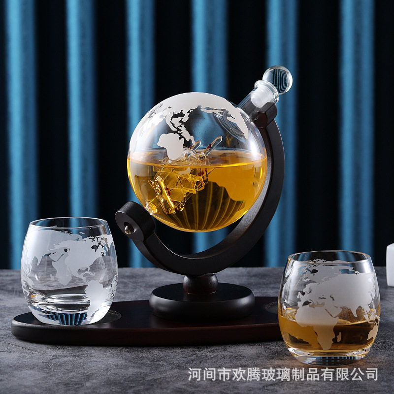 厂家玻璃瓶工艺红酒瓶白酒瓶酒杯套装客厅办公室酒具套装