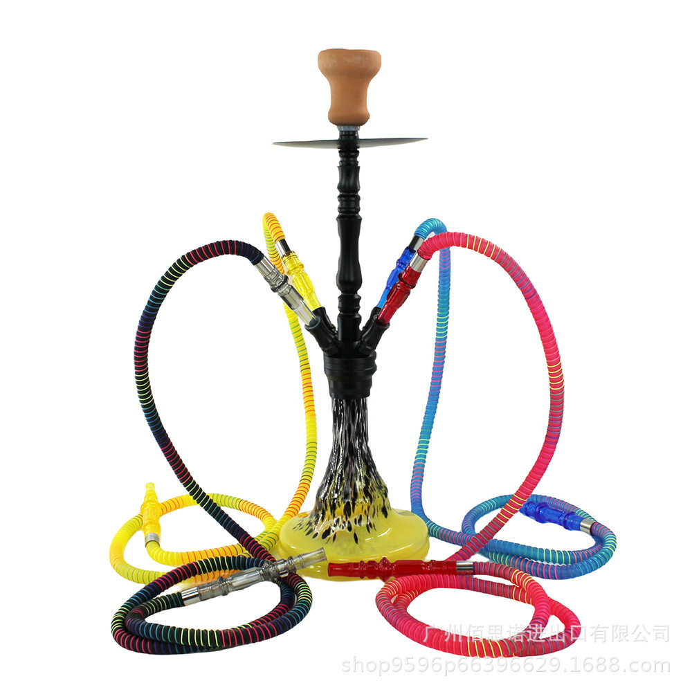 四人阿拉伯水烟酒吧水烟壶铝合金水烟配件 水烟炭 烟膏 水烟锡纸