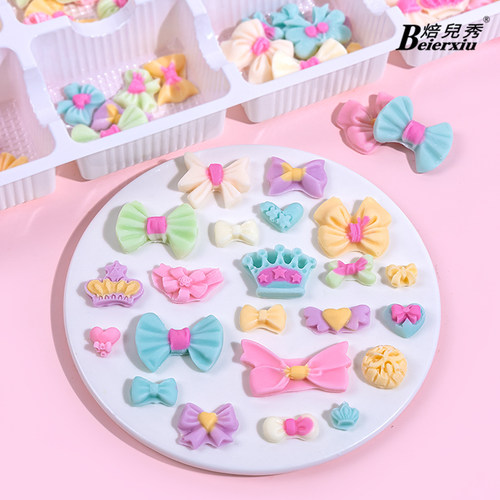 蛋糕装饰巧克力蝴蝶结小糖果摆件