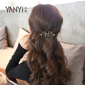 精致蝴蝶夹子头饰马尾夹横夹新款 高档气质水钻发夹一字夹发卡