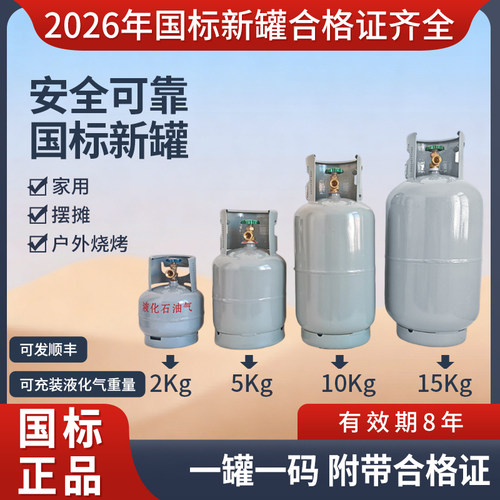 煤气罐液化气罐钢瓶天然气罐小罐空罐家用户外野餐2/5/10/15公斤 - 封面