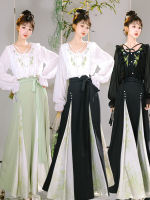 Mi Jin Hanfu Women's [Qingyu] Chinese-style embroidered top improved Sanjian skirt Daily New Chinese-style set thumbnail 8