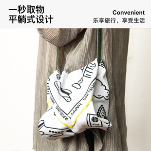 一拾一 2025新款原创多功能百贴布化妆包便携单反相机自粘收纳布