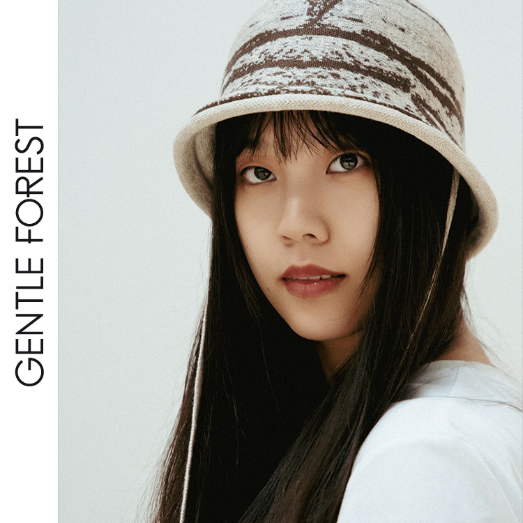 Gentle Forest亚麻哈尼梯田针织渔夫帽