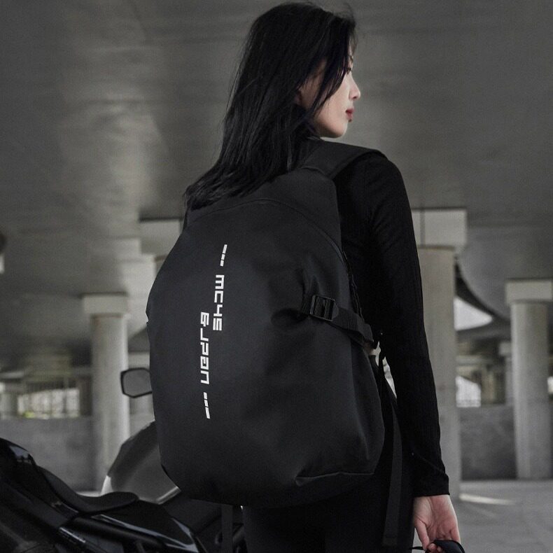 新款摩托车骑行背包头盔包男士机车包防水大容量双肩背包女全盔包