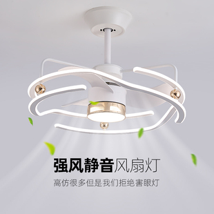 吊扇灯吊扇灯2025新款 客厅饭厅卧室书房间饭厅一体摇头电风扇吊灯