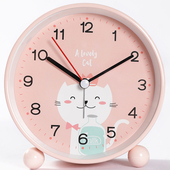 时钟摆台式 儿童用小学生闹钟女孩专用起床神器桌面客厅表卡通钟表