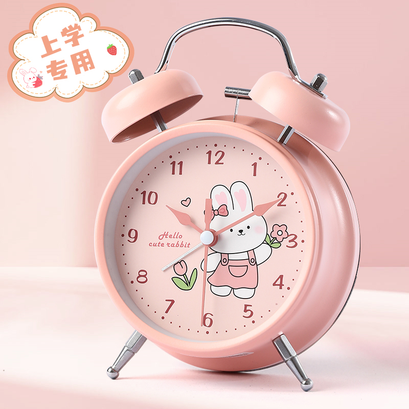 超可爱兔子闹钟女孩学生专用