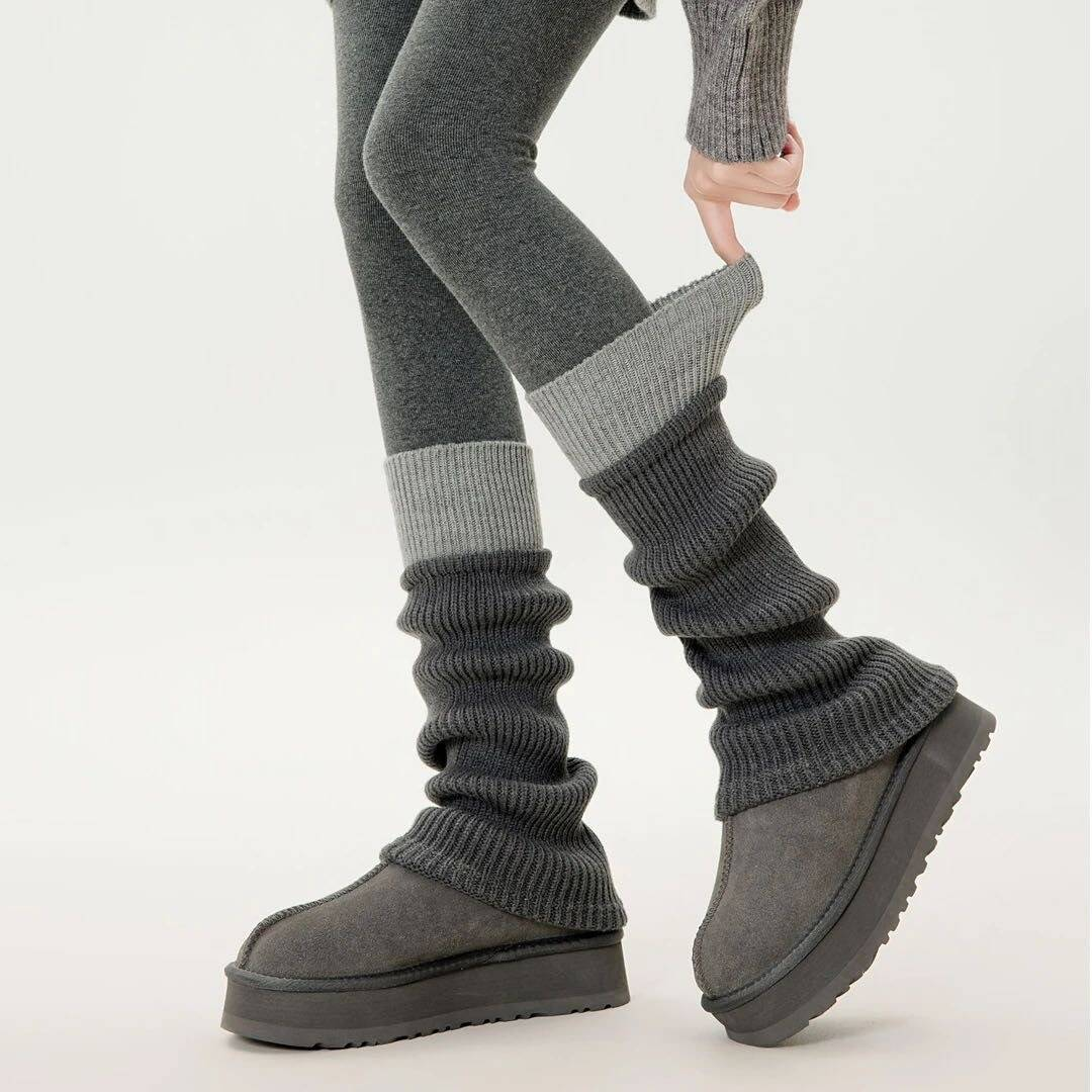 拼色针织保暖袜套小腿袜配鲨鱼裤叠穿堆堆袜秋冬季显瘦微喇小腿套,女士内衣/男士内衣/家居服,船袜,淘宝优惠券,粉丝福利购,淘宝优惠卷