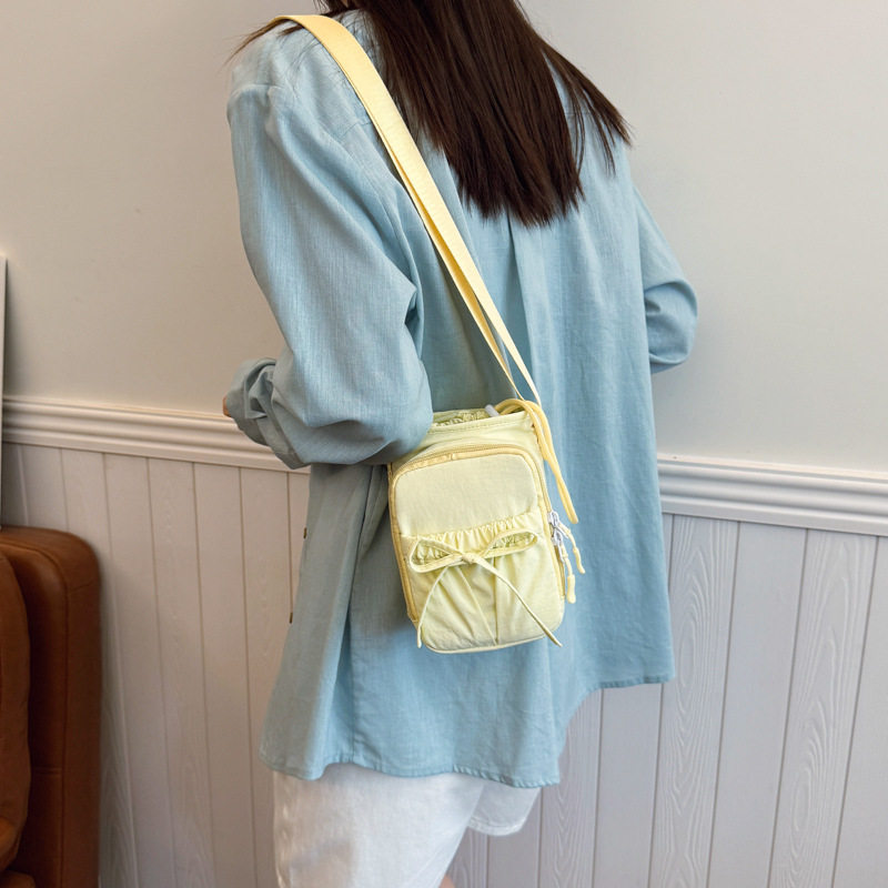 蝴蝶结手机斜挎包水杯二合一上班通勤包户外轻便运动迷你收纳包