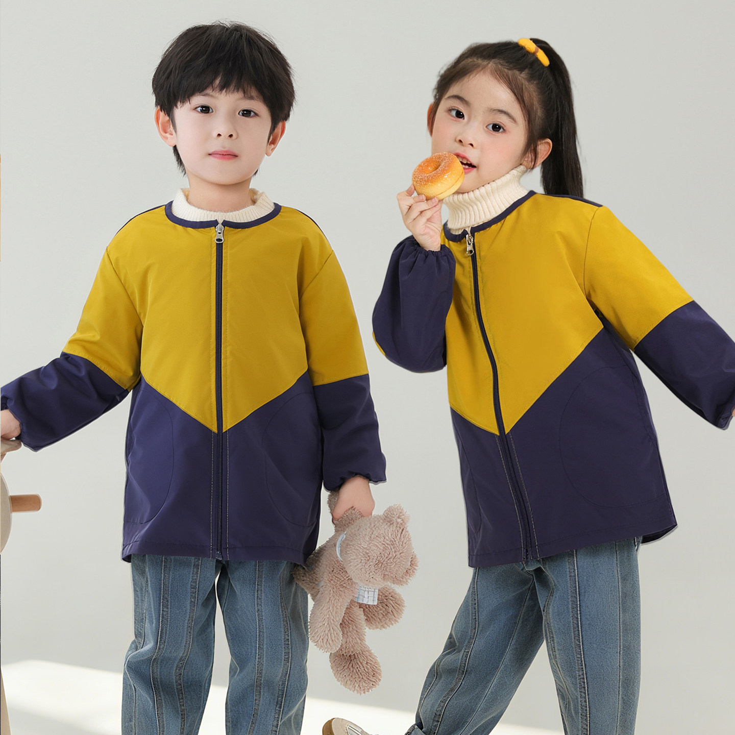 儿童罩衣防水秋冬长袖美术书法护衣羽绒服防脏幼儿园小孩吃饭围兜,童装/婴儿装/亲子装,反穿衣/罩衣,淘宝优惠券,粉丝福利购,淘宝优惠卷