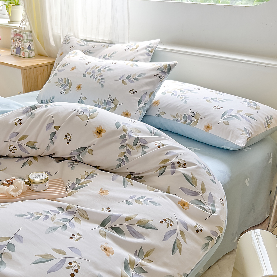 2023新款ins风纯棉床上四件套全棉100床单被套学生宿舍单人三件套