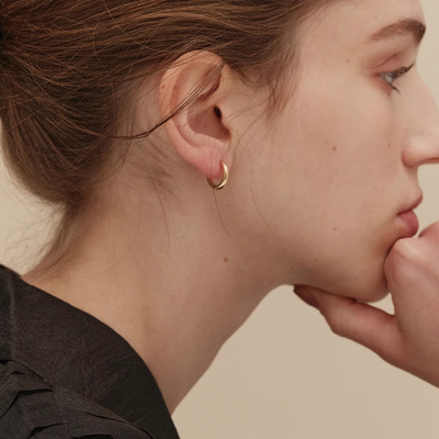 S925银金属素圈耳环2025新款爆款