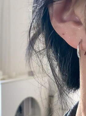 韩系简约爆闪排钻C型耳环2025新款爆款时尚气质百搭养耳洞耳饰女