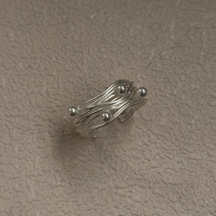 韩系银色多层缠绕戒指女轻奢高级感时尚个性食指戒冷淡风气质指环