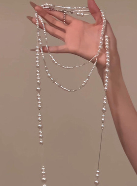 双层满天星珍珠项链女款2025新款