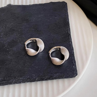 复古独特不规则耳环2025新款 轻奢高级感小众设计耳扣气质耳饰 爆款