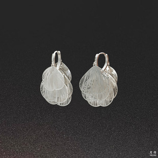 高级感精致耳饰独特漂亮耳坠 爆款 法式 复古镂空花瓣耳环女2025新款