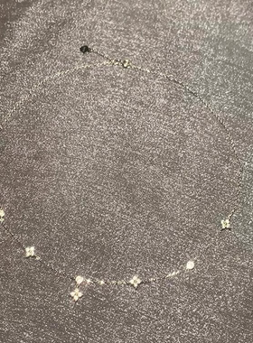 S925纯银四叶花项链女款2025新款