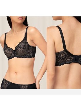 清2-黛A芬大胸显小薄款软钢圈调整型侧收女士文胸内衣-16-8853