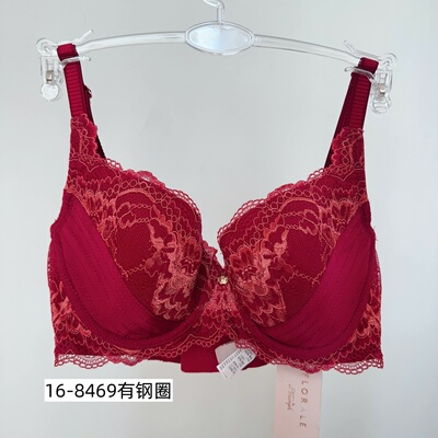 D63-黛-Florale大胸薄款优雅康馨性感蕾丝内衣文胸-16-8469