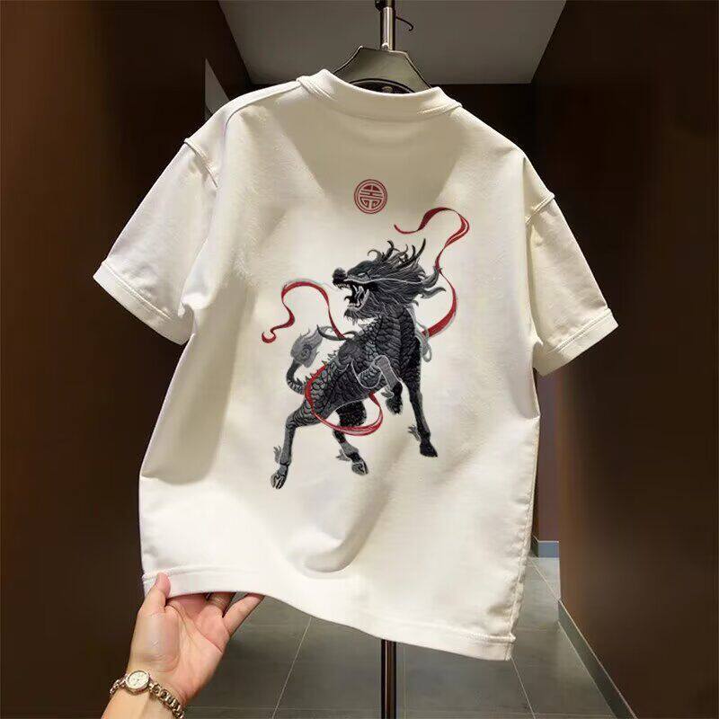 名族素特色衣服男款宽松圆领卫衣图案草原蒙古服装长袖民族风ins